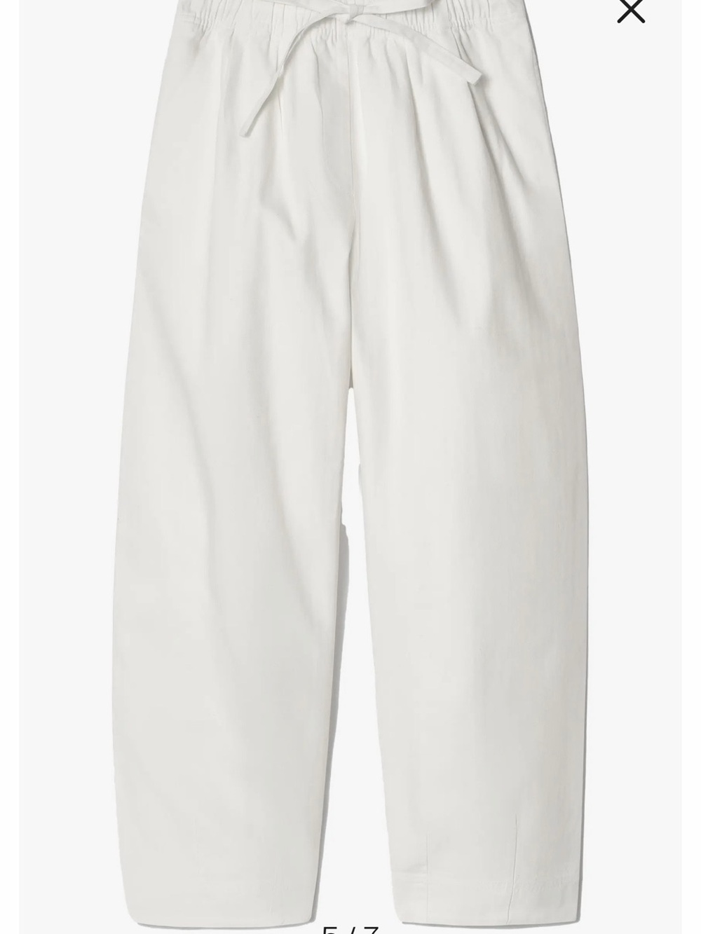 COS Organic Cotton Herringbone Drawstring Pull-On Pants